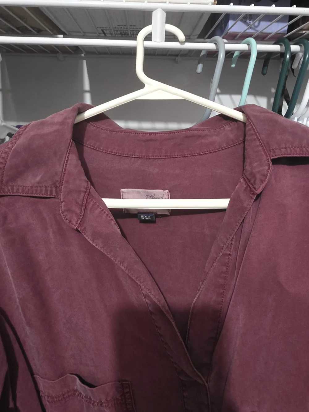 Universal Thread Washed Burgundy V-Neck Dress